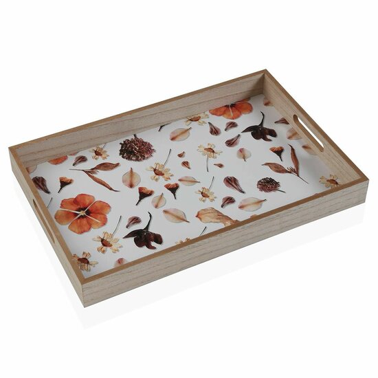 Dienblad Versa Blommor Hout MDF 30 x 5 x 45 cm 1