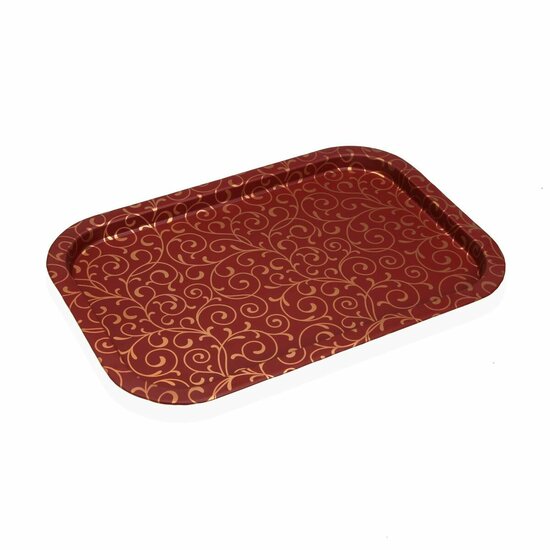 Dienblad Versa Serpentine Rood Metaal 32 x 1,5 x 34 cm 1