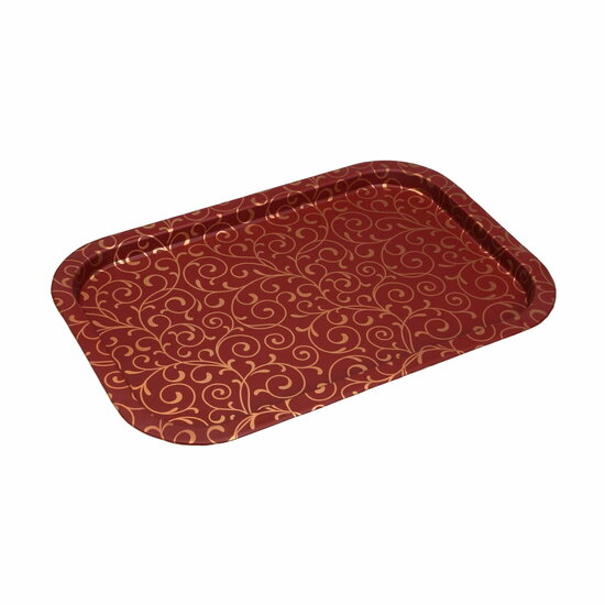 Dienblad Versa Serpentine Rood Metaal 32 x 1,5 x 34 cm 2