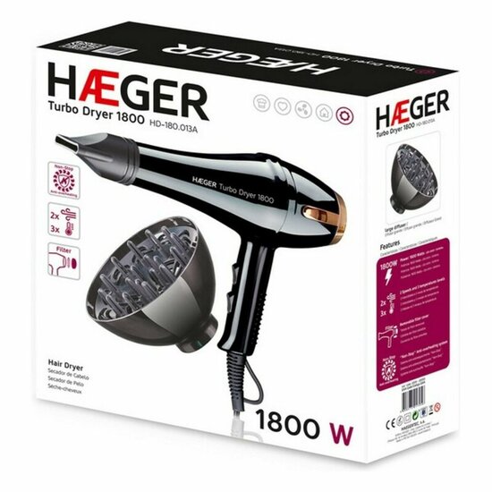 F&ouml;hn Haeger HAEGER TURBO DRYER 1800 W Zwart 3