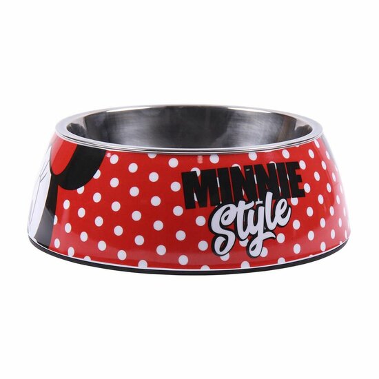 Voerbak voor honden Minnie Mouse Rood Melamine 180 ml Zwart Metaal 1