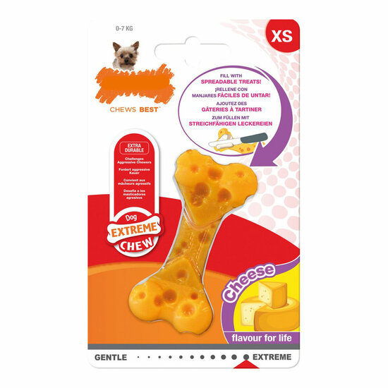 Kauwspeelgoed voor honden Nylabone Dura Chew Kaas Nylon Maat XS 1