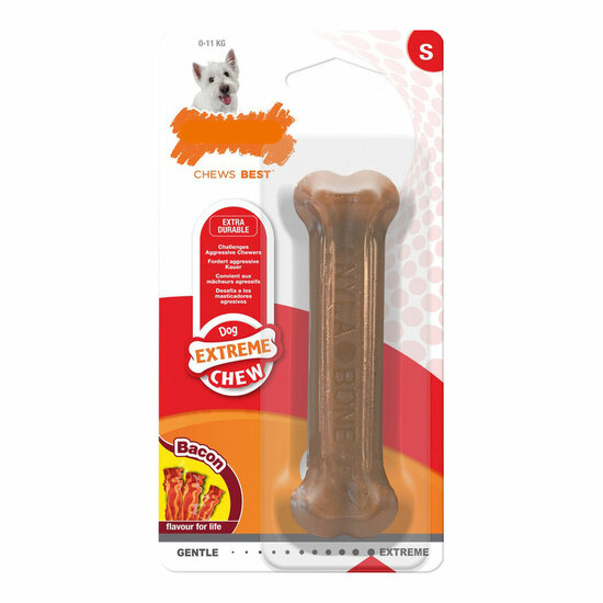 Kauwspeelgoed voor honden Nylabone Dura Chew Bacon Maat S Nylon 1