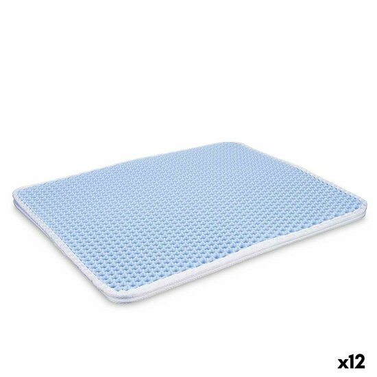 Mat voor kattenbak Blauw 50 x 40 x 1,5 cm (12 Stuks) 1