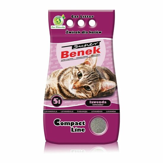 Kattenbakvulling Super Benek Compact Lavendel 5 L 1