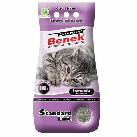 Kattenbakvulling Super Benek Standard Grijs Lavendel 10 L 1