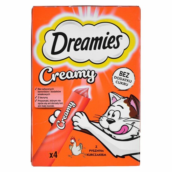 Kattensnoepjes Dreamies Creamy 4 x 10 g Kip 1