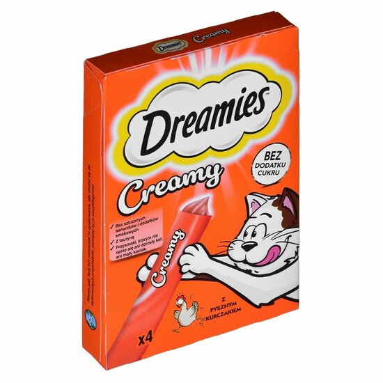 Kattensnoepjes Dreamies Creamy 4 x 10 g Kip 2