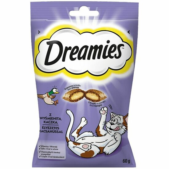 Kattensnoepjes Dreamies Snoepgoed Eend 60 L 60 g 1