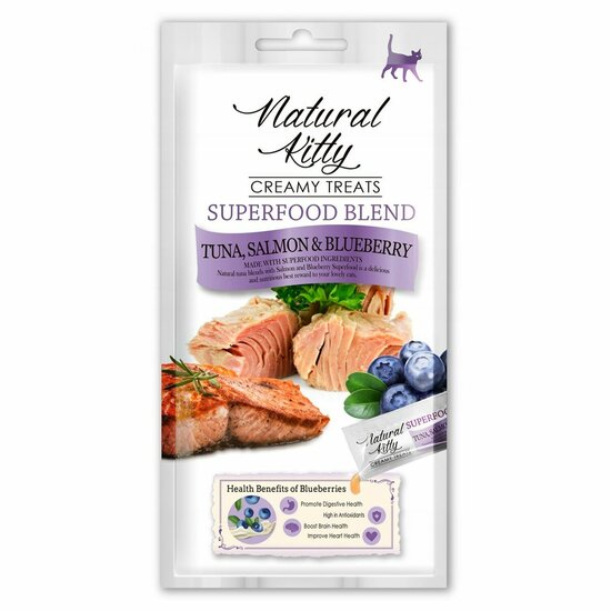 Kattensnoepjes Natural Kitty Superfood Blend Vis 1