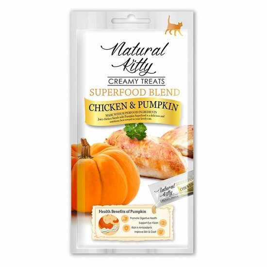 Kattensnoepjes Natural Kitty Superfood Blend Kip 1