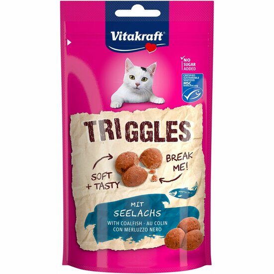 Kattensnoepjes Vitakraft Triggles Coalfish Vis 40 g 1