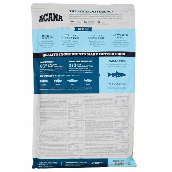 Kattenvoer Acana Bountiful Catch Volwassen Zalm 1,8 kg 3