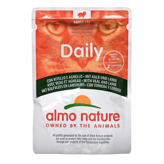 Kattenvoer Almo Nature Nature Daily Kalfsvlees Lam 70 L 70 g 1