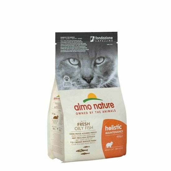 Kattenvoer Almo Nature Holistic Adult Vis Volwassen Kip Ansjovissen 400 g 1