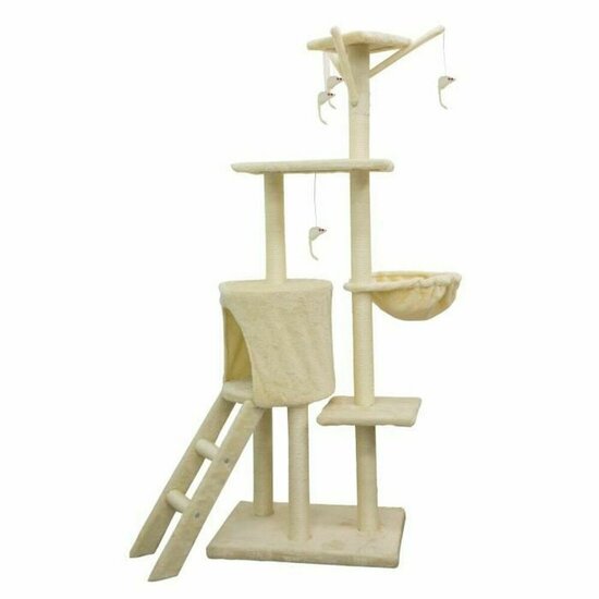 Krabpaal voor Katten Jipsy 79 x 34 x 138 cm Beige 1