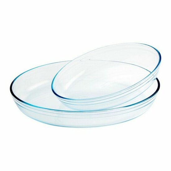 Set met ovenschalen &Ocirc; Cuisine 334SA06 Transparant Glas (2 pcs) 2