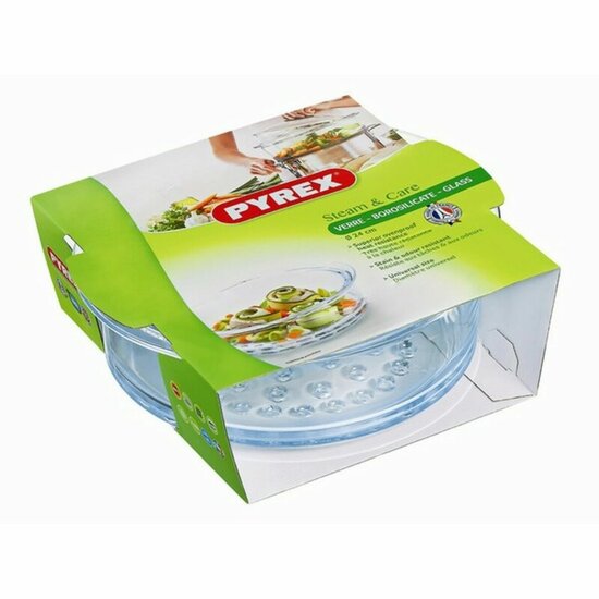 Ovenschaal Pyrex Steam&amp;Care Transparant Glas 3