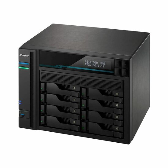 Netwerkopslag NAS Asustor Lockerstor 10 AS6510T Zwart Intel Atom C3538 6