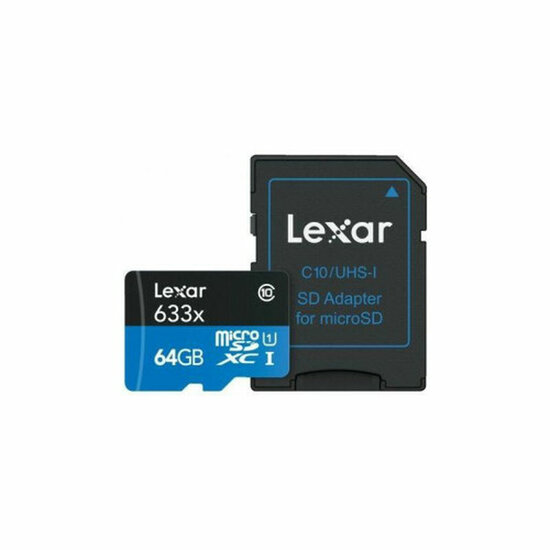 Micro SD kaart Lexar HIGH-PERFORMANCE 633X 64 GB 1