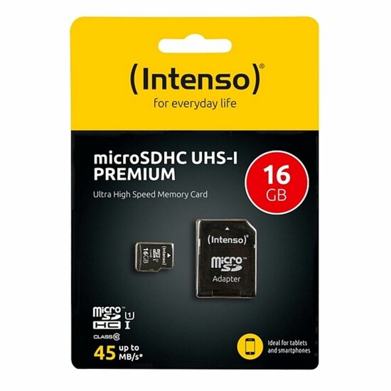 Micro SD kaart met adapter INTENSO 34234 UHS-I Premium 3