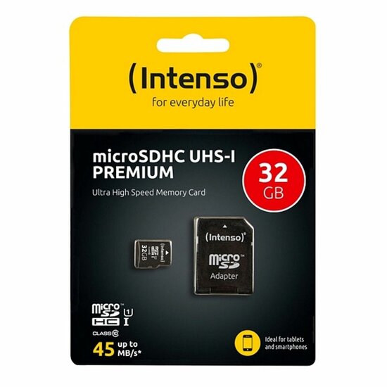 Micro SD kaart met adapter INTENSO 34234 UHS-I Premium 6