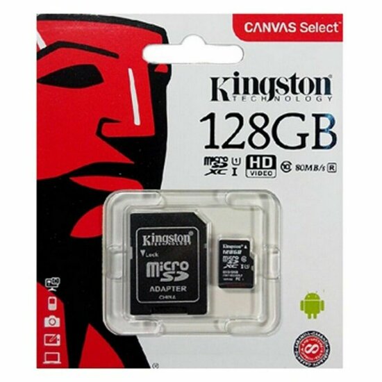 Micro SD kaart met adapter Kingston SDCS2 100 MB/s exFAT 1