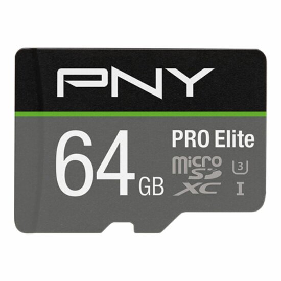 Micro SD kaart met adapter PNY P-SDU64GV31100PRO-GE Pro Elite C10 64 GB 1