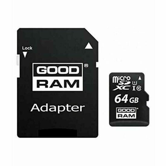 Micro SD kaart met adapter GoodRam M1AA-0640R12 64 GB UHS-I Klasse 10 100 Mb/s 1