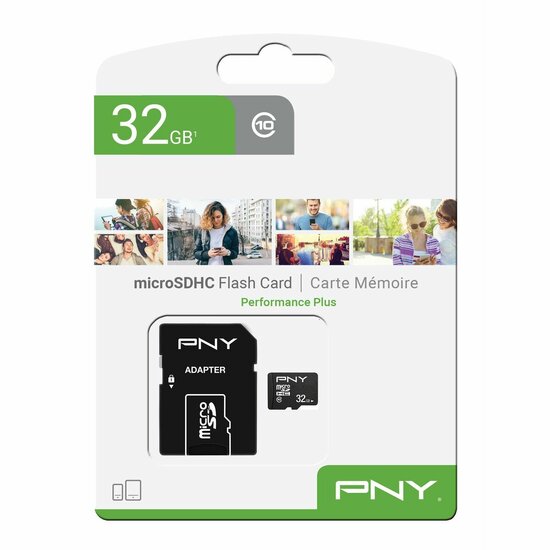 Micro SD kaart met adapter PNY Performance Plus Performance Plus C10 32 GB 4