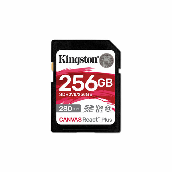 SDXC Geheugenkaart Kingston Technology Canvas React Plus 256 GB 4