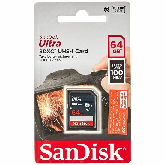 SDXC Geheugenkaart SanDisk Ultra 64 GB 3