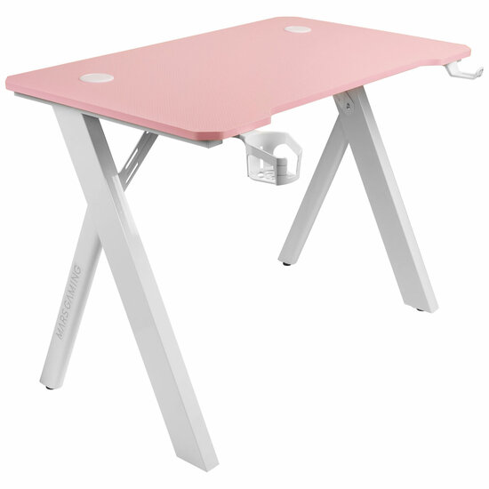 Bureau Mars Gaming MGD100RGBP Wit Roze Staal 100 x 60 cm 2