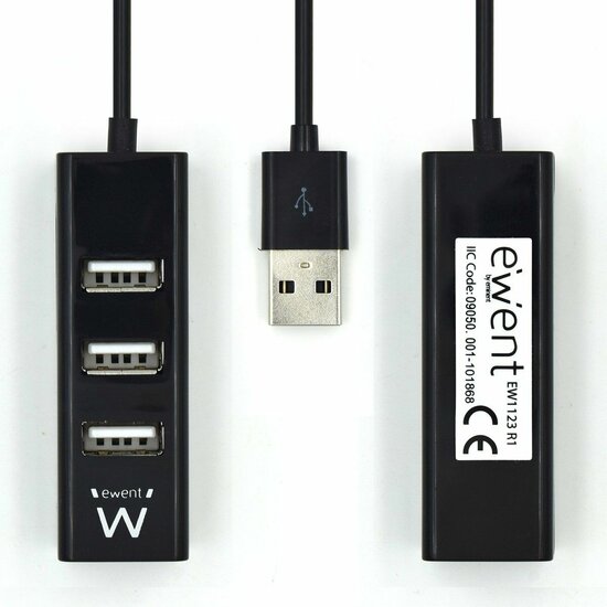 USB-HUB Ewent EW1123 Zwart 3