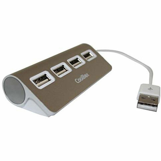 USB-HUB CoolBox COO-HU4ALU2 Zilverkleurig 1