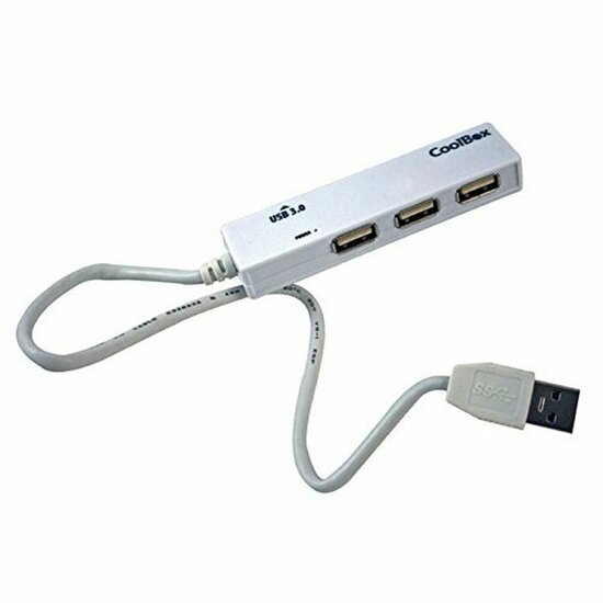 USB-HUB CoolBox COO-H413 Zwart Wit 1