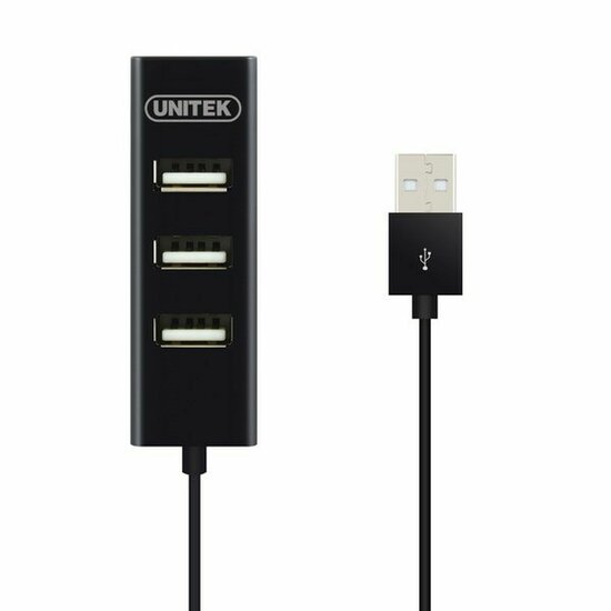 USB-HUB 3 Poorten Unitek Y-2140 Zwart 1