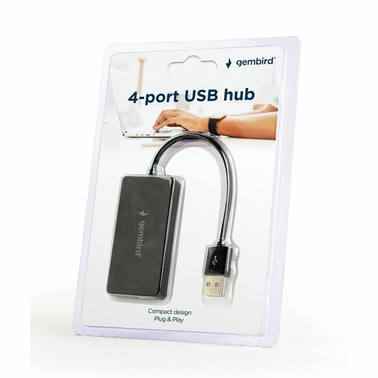 USB-HUB GEMBIRD UHB-U2P4-04 Zwart (1 Stuks) 2