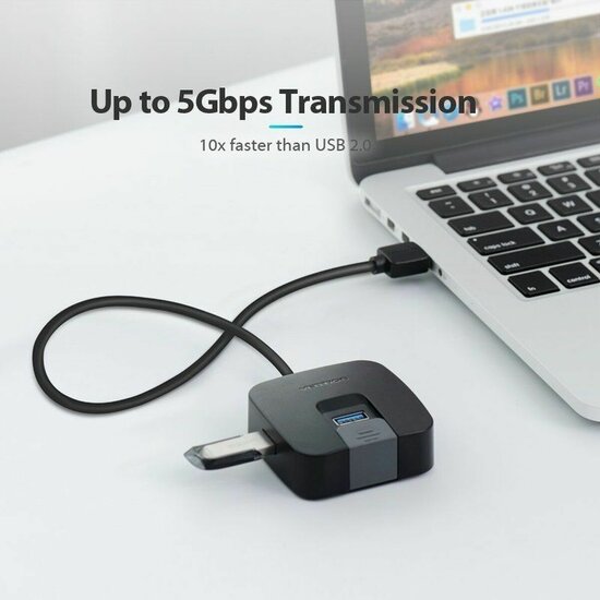 USB-HUB Vention CHABF Zwart 2