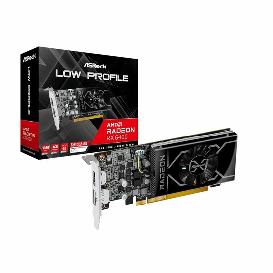 Videokaart ASRock LP Radeon RX 6400 GDDR6 1