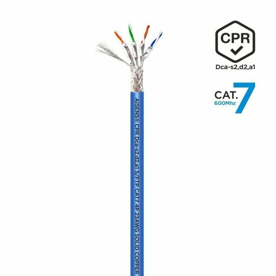 Cat7 FTP kabel Aisens AWG23 Blauw 100 m 1