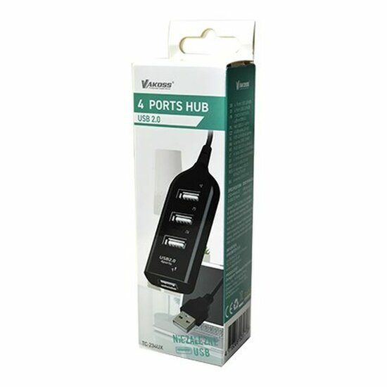 USB-HUB Vakoss TC-234UX Wit Zwart 3