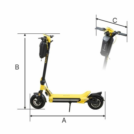 Elektrische Step Manta XRIDER MX10 MAX Geel Zwart 800 W 3