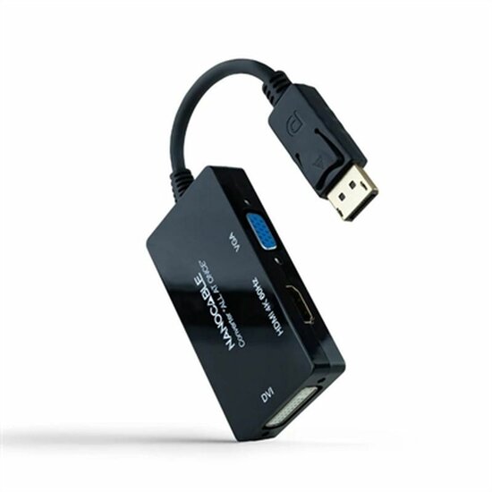 Adapter DisplayPort naar VGA/DVI/HDMI NANOCABLE 10.16.3301-ALL 20 cm Zwart 1