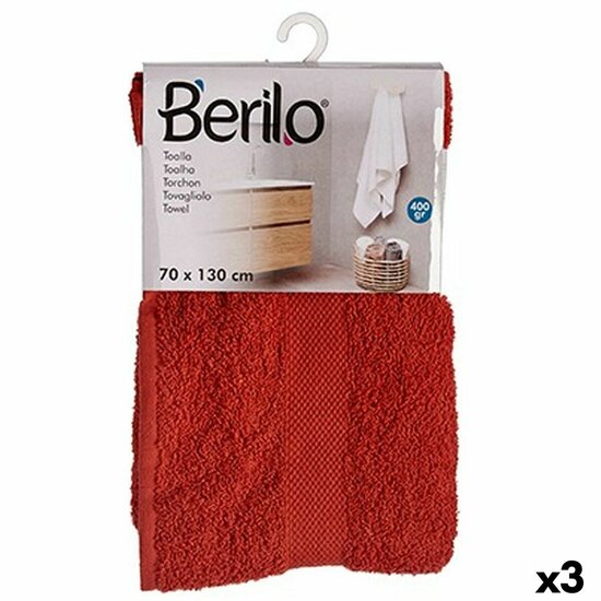 Badhanddoek Terracottakleur 70 x 130 cm (3 Stuks) 1