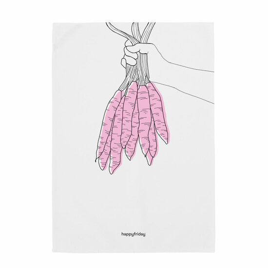 Keukendoek HappyFriday Carrots Multicolour 70 x 50 cm (2 Stuks) 2