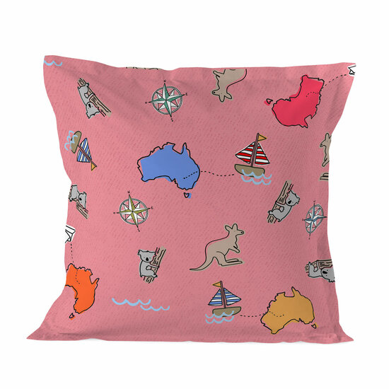 Kussensloop HappyFriday Baleno Teen Pink Kangaroo Multicolour 60 x 60 cm 1