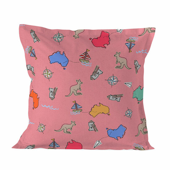 Kussensloop HappyFriday Baleno Teen Pink Kangaroo Multicolour 80 x 80 cm 1