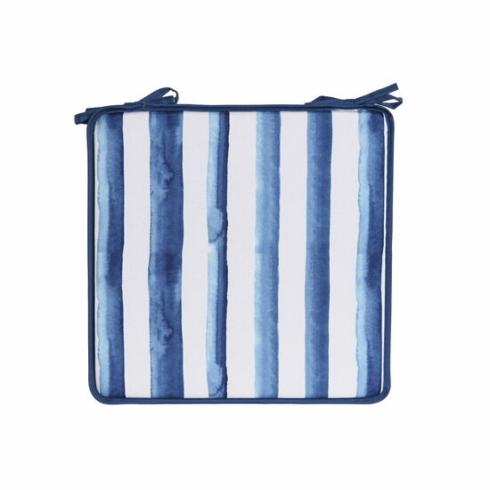 Stoelkussen Home ESPRIT Blauw Wit 38 x 38 x 2 cm 4