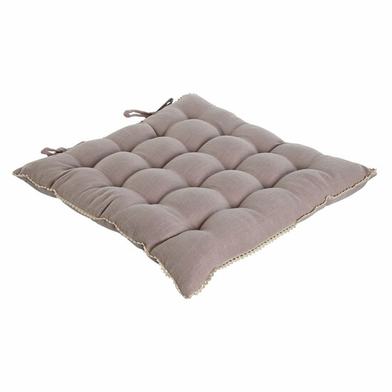 Stoelkussen Home ESPRIT Mauve 42 x 42 x 6 cm 1